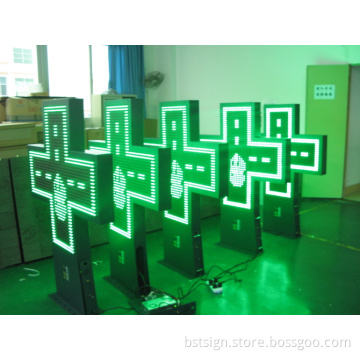 P16 Green Color Outdoor Pharmacy LED Cross Display